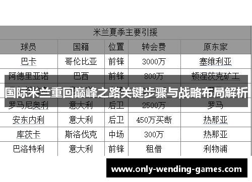 国际米兰重回巅峰之路关键步骤与战略布局解析