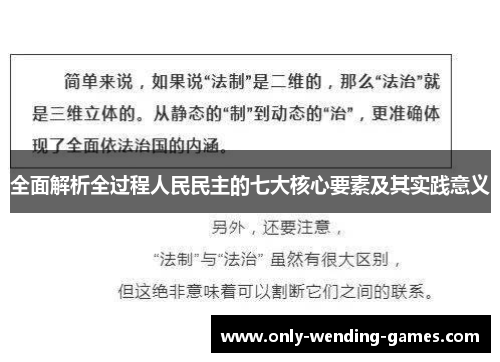 全面解析全过程人民民主的七大核心要素及其实践意义