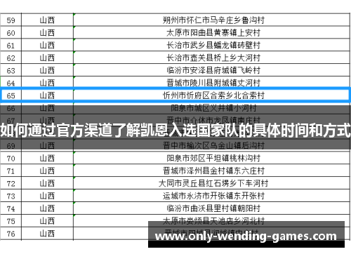 如何通过官方渠道了解凯恩入选国家队的具体时间和方式